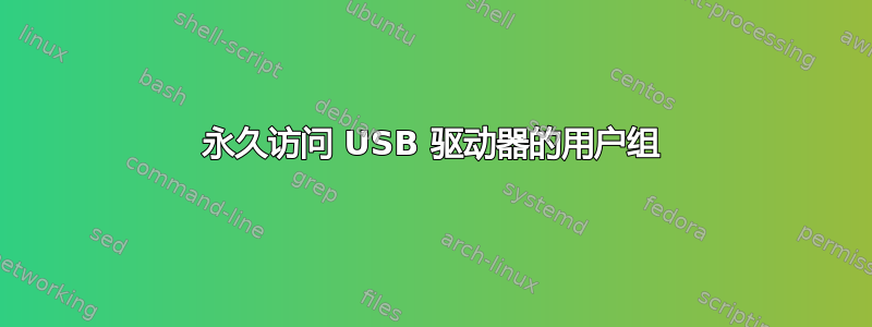 永久访问 USB 驱动器的用户组