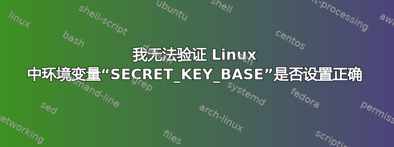 我无法验证 Linux 中环境变量“SECRET_KEY_BASE”是否设置正确