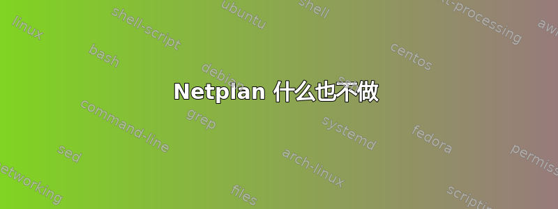 Netplan 什么也不做