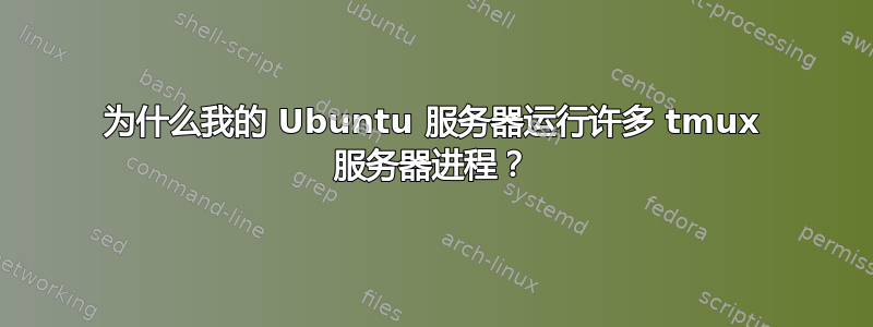 为什么我的 Ubuntu 服务器运行许多 tmux 服务器进程？