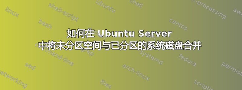 如何在 Ubuntu Server 中将未分区空间与已分区的系统磁盘合并