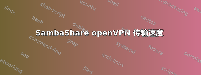 SambaShare openVPN 传输速度