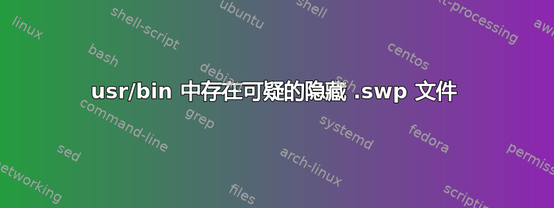 usr/bin 中存在可疑的隐藏 .swp 文件