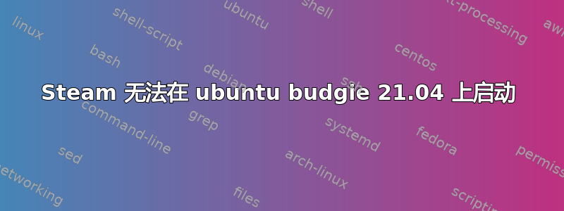 Steam 无法在 ubuntu budgie 21.04 上启动