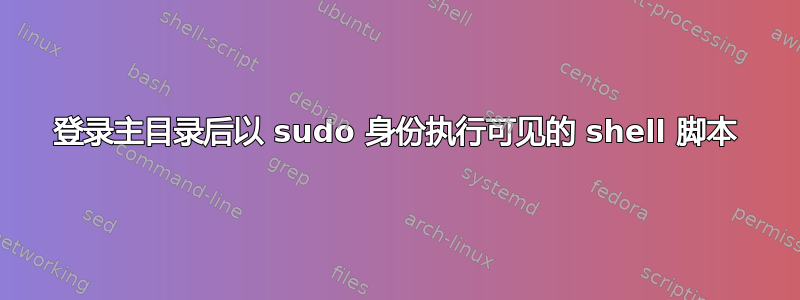 登录主目录后以 sudo 身份执行可见的 shell 脚本