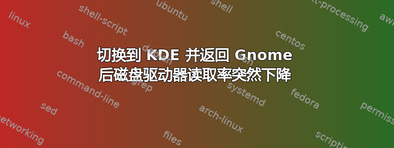 切换到 KDE 并返回 Gnome 后磁盘驱动器读取率突然下降