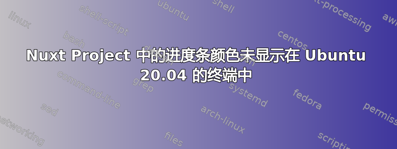 Nuxt Project 中的进度条颜色未显示在 Ubuntu 20.04 的终端中