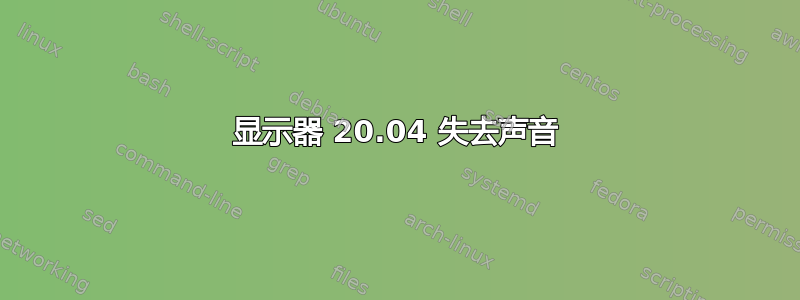 显示器 20.04 失去声音