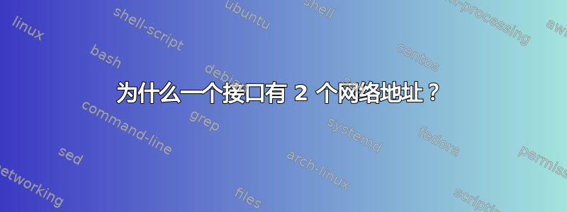 为什么一个接口有 2 个网络地址？