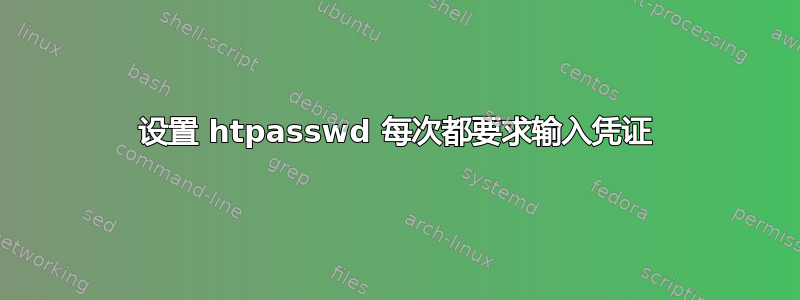 设置 htpasswd 每次都要求输入凭证