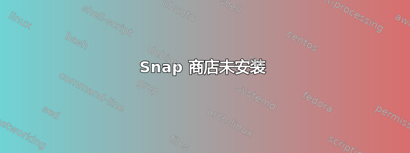 Snap 商店未安装