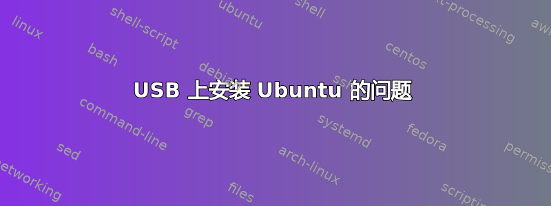 USB 上安装 Ubuntu 的问题