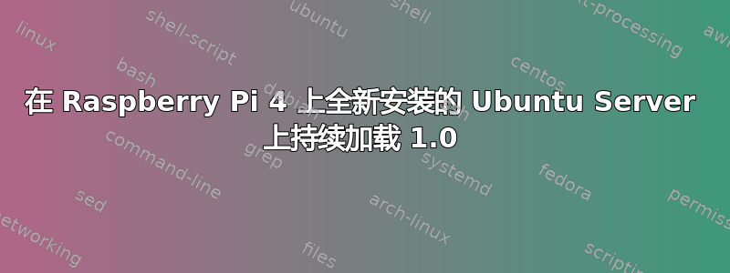 在 Raspberry Pi 4 上全新安装的 Ubuntu Server 上持续加载 1.0