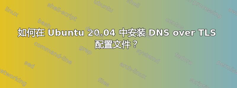 如何在 Ubuntu 20.04 中安装 DNS over TLS 配置文件？