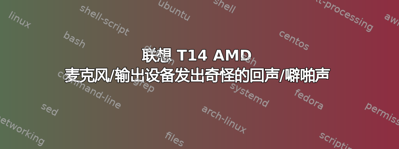 联想 T14 AMD 麦克风/输出设备发出奇怪的回声/噼啪声