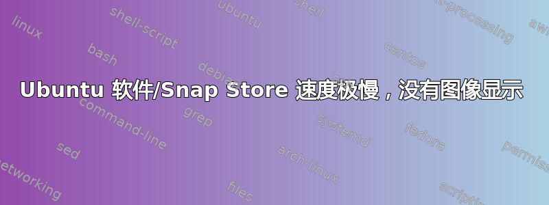 Ubuntu 软件/Snap Store 速度极慢，没有图像显示