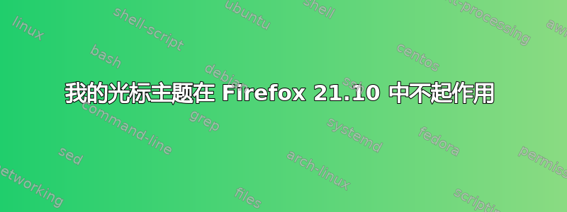 我的光标主题在 Firefox 21.10 中不起作用