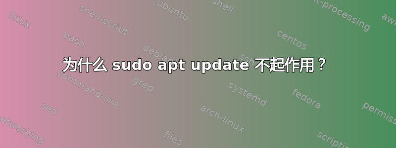 为什么 sudo apt update 不起作用？