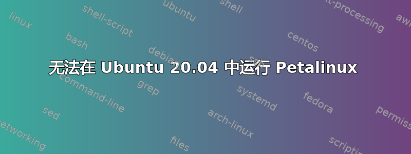 无法在 Ubuntu 20.04 中运行 Petalinux