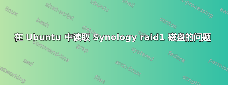 在 Ubuntu 中读取 Synology raid1 磁盘的问题