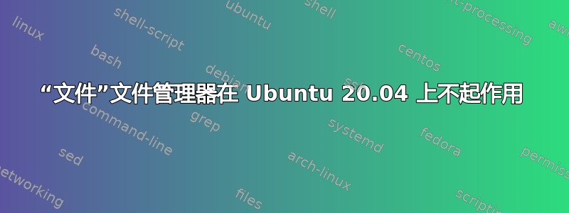 “文件”文件管理器在 Ubuntu 20.04 上不起作用