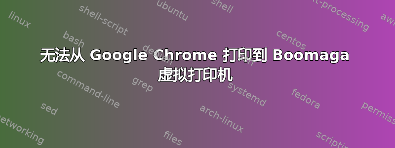 无法从 Google Chrome 打印到 Boomaga 虚拟打印机