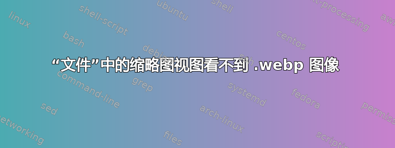 “文件”中的缩略图视图看不到 .webp 图像