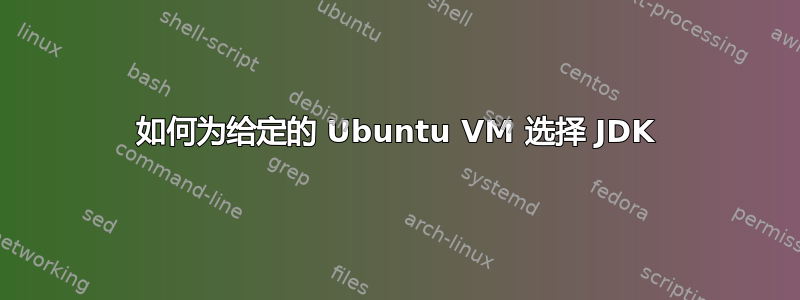 如何为给定的 Ubuntu VM 选择 JDK