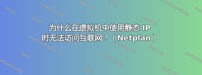 为什么在虚拟机中使用静态 IP 时无法访问互联网？（Netplan）