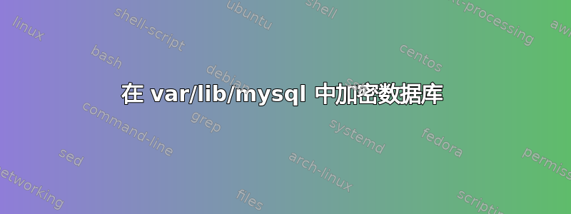 在 var/lib/mysql 中加密数据库