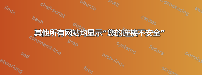 其他所有网站均显示“您的连接不安全”