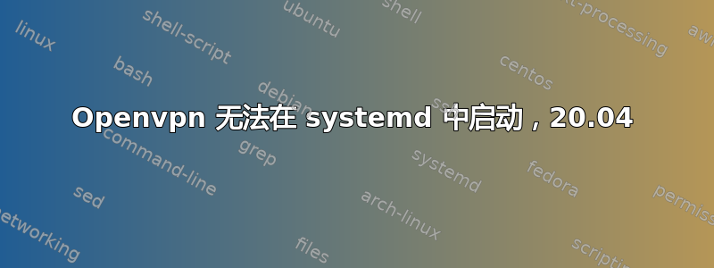 Openvpn 无法在 systemd 中启动，20.04