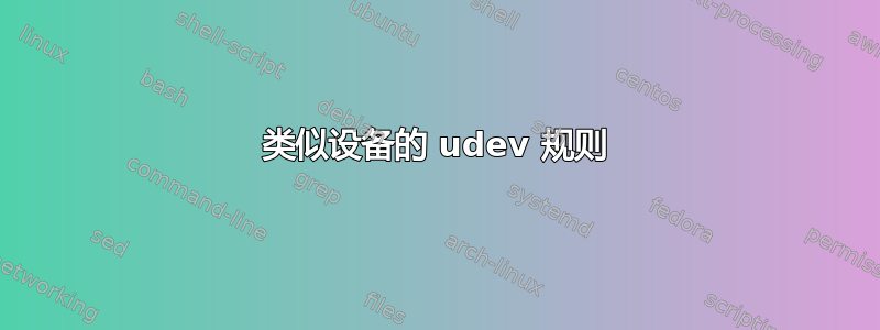 类似设备的 udev 规则