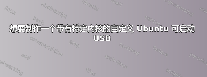 想要制作一个带有特定内核的自定义 Ubuntu 可启动 USB