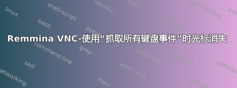 Remmina VNC-使用“抓取所有键盘事件”时光标消失