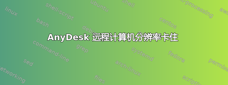 AnyDesk 远程计算机分辨率卡住