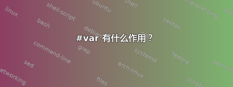 #var 有什么作用？