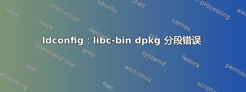 ldconfig：libc-bin dpkg 分段错误