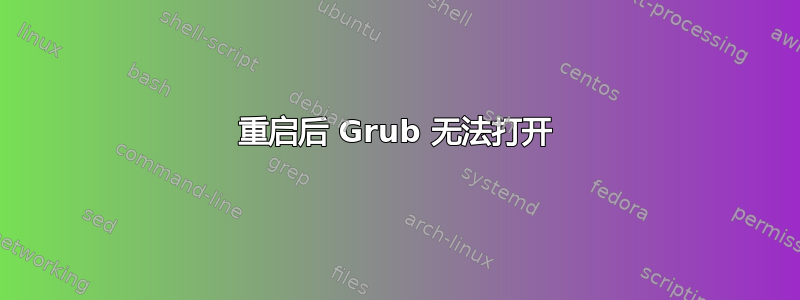 重启后 Grub 无法打开