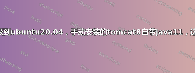 ubuntu16.04升级到ubuntu20.04，手动安装的tomcat8自带java11，这个怎么改成java8