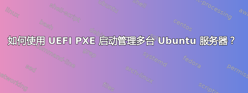 如何使用 UEFI PXE 启动管理多台 Ubuntu 服务器？