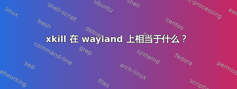 xkill 在 wayland 上相当于什么？