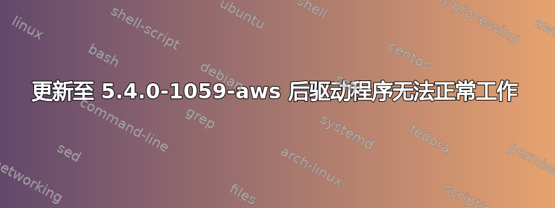 更新至 5.4.0-1059-aws 后驱动程序无法正常工作