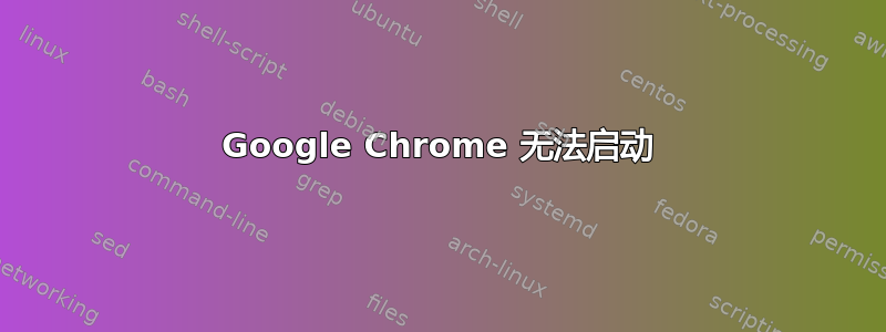 Google Chrome 无法启动