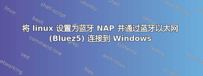 将 linux 设置为蓝牙 NAP 并通过蓝牙以太网 (Bluez5) 连接到 Windows