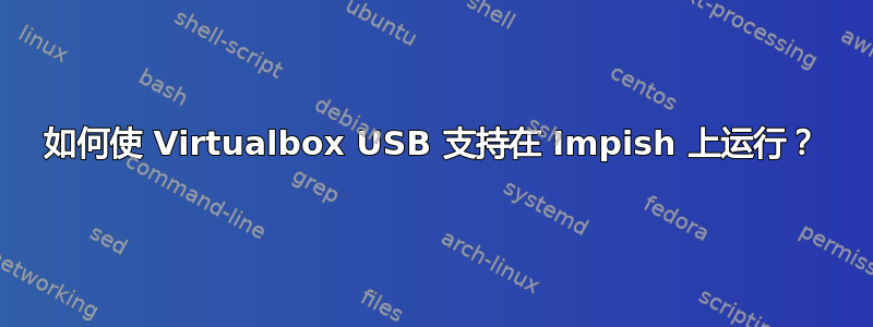 如何使 Virtualbox USB 支持在 Impish 上运行？