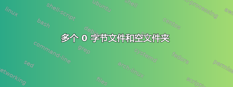 多个 0 字节文件和空文件夹