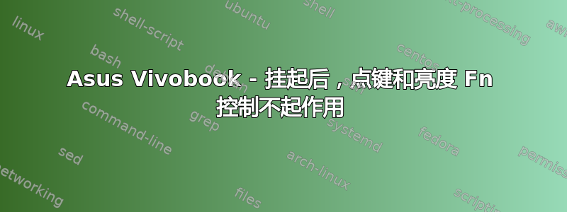 Asus Vivobook - 挂起后，点键和亮度 Fn 控制不起作用