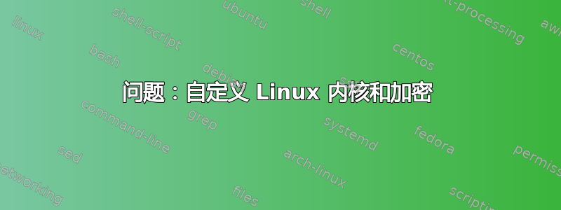 问题：自定义 Linux 内核和加密