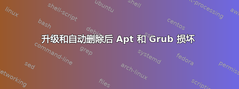 升级和自动删除后 Apt 和 Grub 损坏